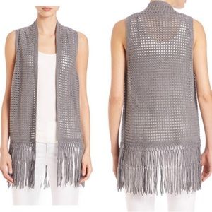 Elie Tahari Maeve knit vest, black - EUC!